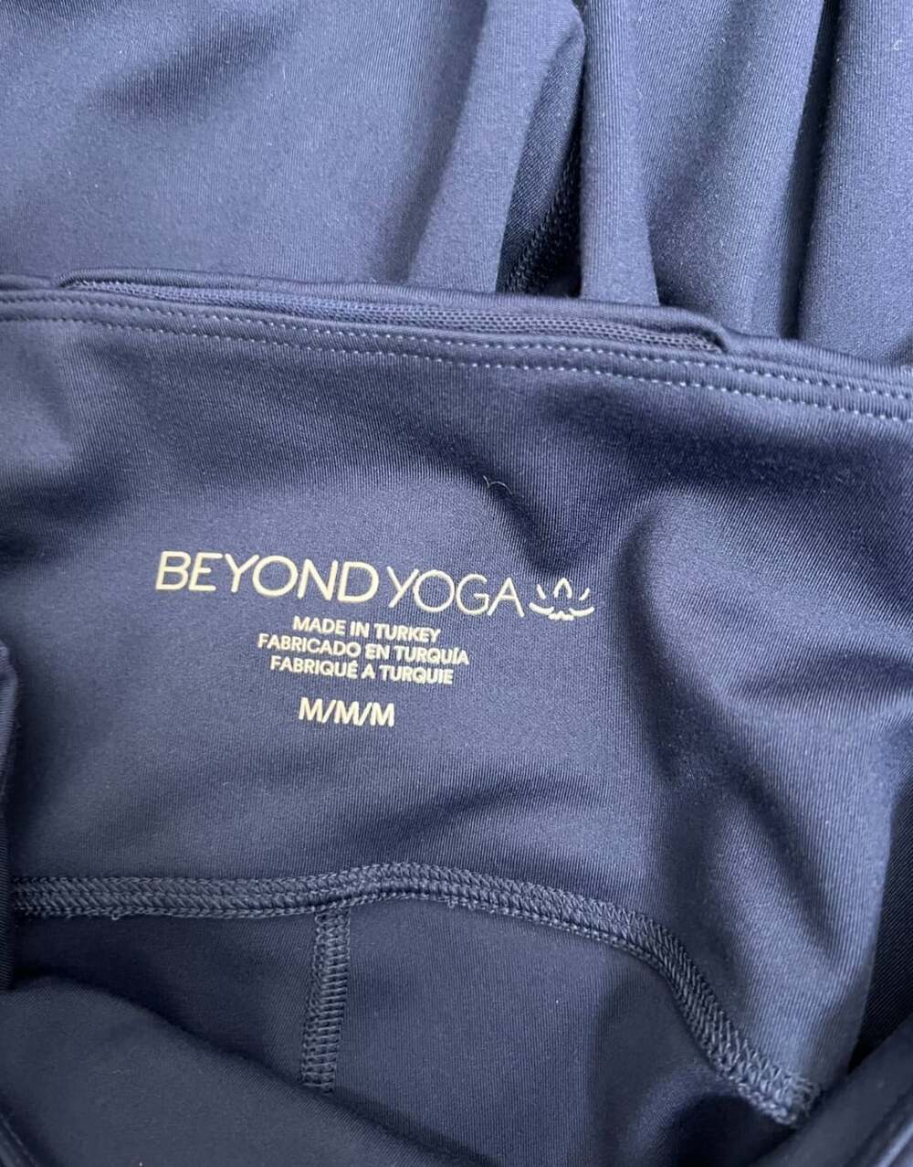 Beyond Yoga Powerbeyond Strive High Waisted Flare Pants Navy Blue Size Medium - Picture 4 of 4